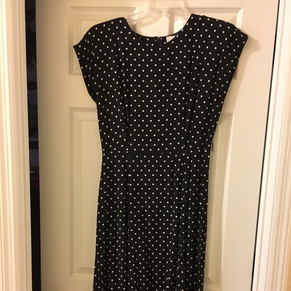 Black and white polka dot dress